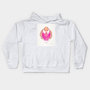 rose gold pink scarab Kids Hoodie